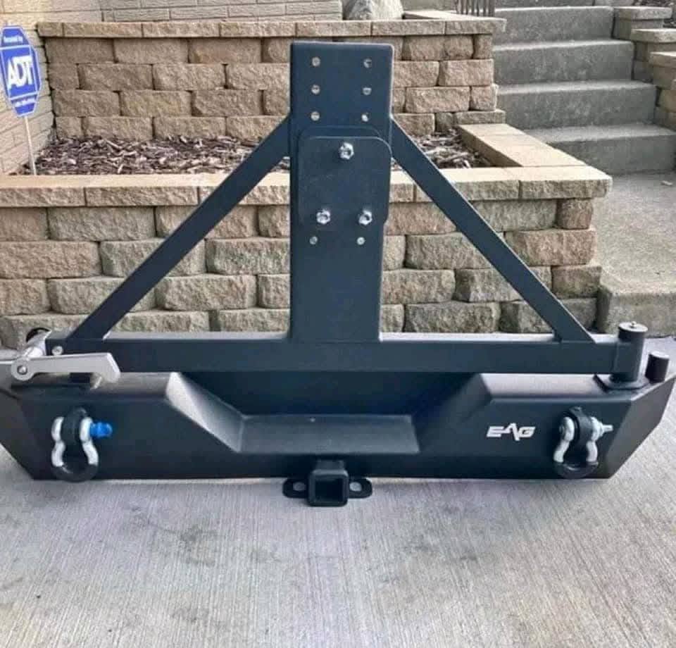 WhatsApp Image 2025-12-05 at 10.30.21 PM EAG rear bumper with a tire carrier for a Jeep Wrangler JK. - Image 1